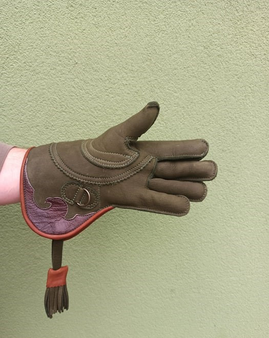 Brown Falconry Glove Double Layered  Best Quality Size M-L 